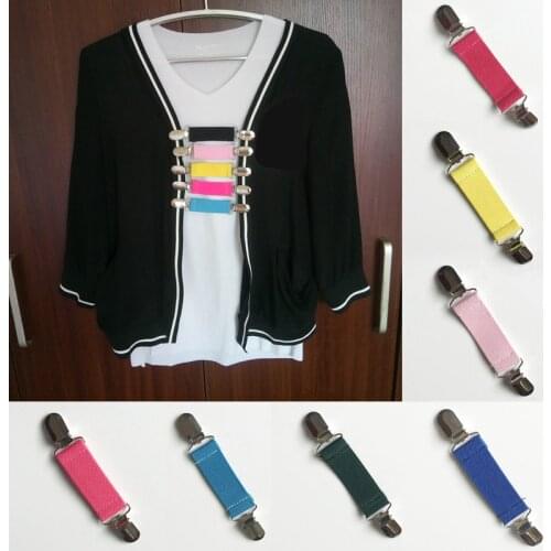 2020 New Women Cardigan Sweater Shawl Blouse Clips Band Shirt Collar Retro Metal Clip Holder Winter Scarf Clasps