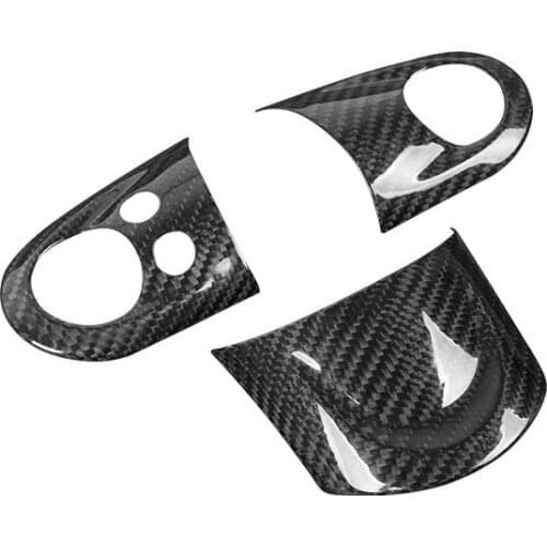 Real Carbon Fiber Car Steering Wheel Panel Cover Styling Moulding Trim for Mini Cooper Countryman R60 R55 R56 Interior