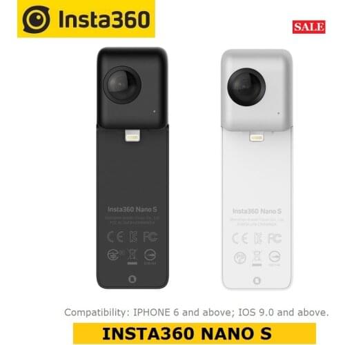 Insta360 Nano S 4K 360 VR Video Panoramic Camera 20MP photos for iphone X XS XR for iPhone 7 8 6 series