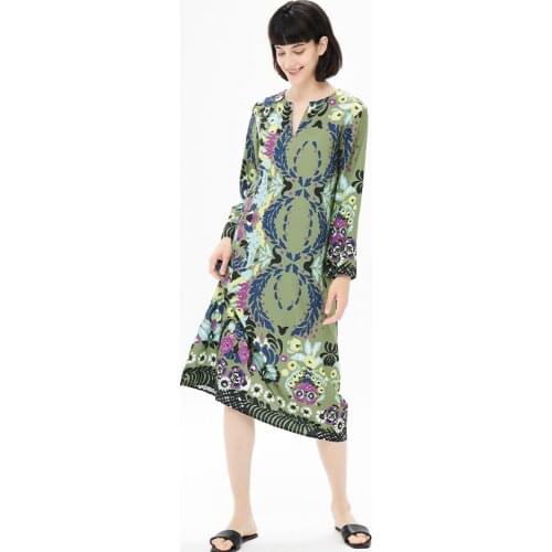 New Summer Dress Women Long Sleeves elegant Casual Vogue Chic Lady Boho Dress Woman Loose Dresses Robe Femme