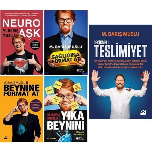 Barış Muslu 5 Books Full Set - Delayed Surrender - Neuro Love - Wash Your Brain - Format Your Brain - Format Your Health