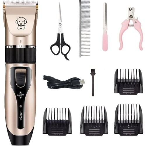 Professional Dog Clippers Pet Hair Trimmer for Dog Cat Rechargeable Grooming Clippers Cutter Electric Shear Set