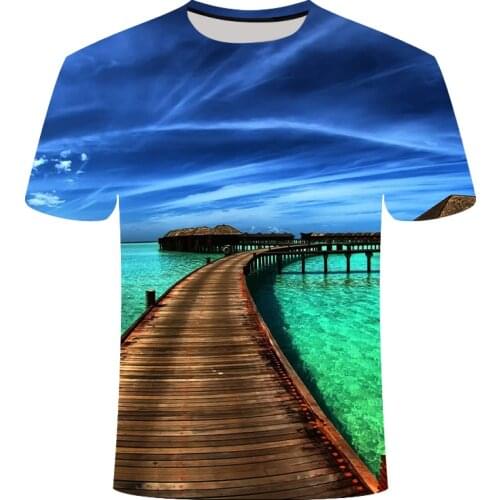 European and American men/women 3DT shirt summer fashion printing color block 3D short sleeve shirt round neck hip hop shirt