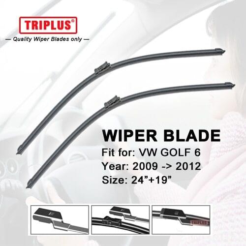 Wiper Blade for VW GOLF 6 (2009-2012) 1set 24"+19", GOLF MK VI / GOLF VI VARIANT / GOLF MK6 GTI /Hatchback / Estate