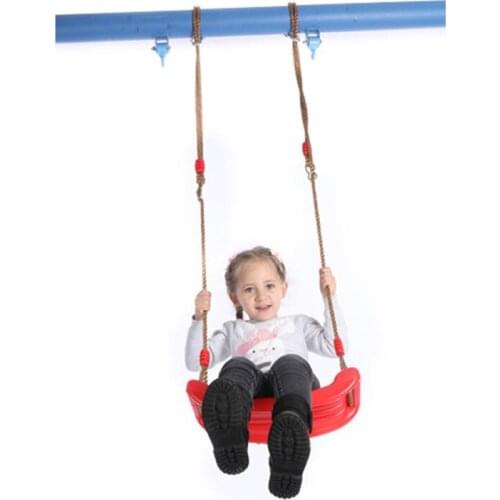 J60B Outdoor Sport Equipment Adjustable Swing Set with Adjustable Rope Swing Seat Interactive Home Garden Toy for Kid Toddler