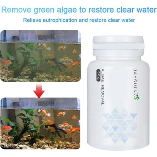 50g Powder Tablet Algae Repellent Agent Fish Tank Moss Remover Aquarium Algaecide Purification Water Algae Detergent
