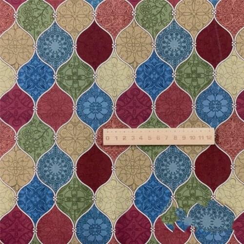 Fabric 100% Cotton For Sewing By The Yard Vintage Printed Fabric For Clothing DIY Needlework Material Width 110CM