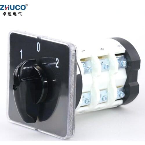 ZHUCO SZL9-75/3 75A Three Position Three Phase 1-0-2 Panel Mounting Ganrator ChangeOver Switch Transfer Rotary Cam Switch