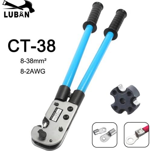 CT-38 COPPER TUBE TERMINAL CRIMPING TOOL BS standard type terminals 8-38MM2 CRIMPING PILER crimping tools big size