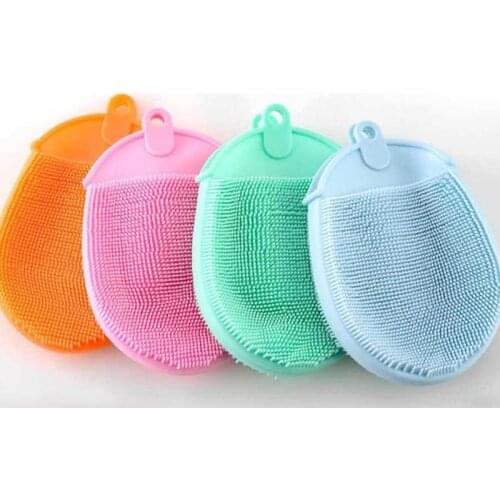 Magic Silicone Dish Sponge Washing Brush Scrubber Household Cleaning Sponges Brushes Dishwashing Brush