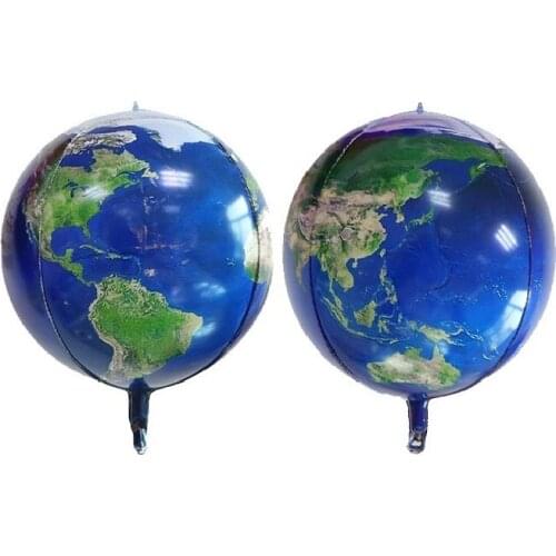 22inch 4D Earth Foil Balloon World Map Balloons Green Day Air Ball Earth Day Birthday Party Decor Kids Toys Learning Land Ocean
