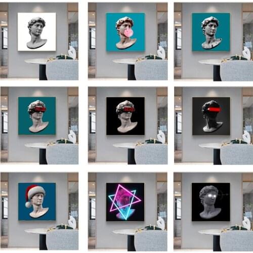 Davids Funny Art Canvas Painting Lnteresting Glasses Posters Prints Wall Pictures Modern Corridor Living Room Home Decortion