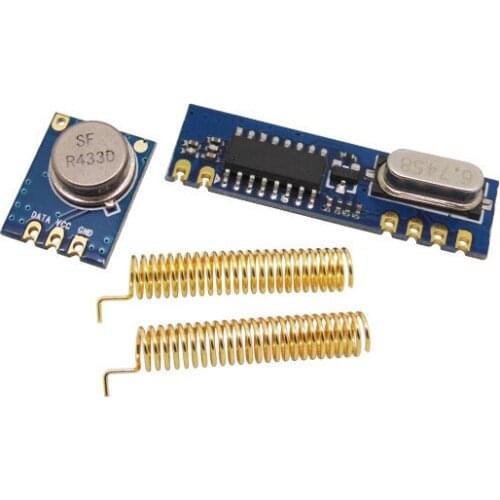 100sets of 433MHz Wireless Module kit (ASK transmitter STX882+ ASK receiver SRX887)+gold spring antennas