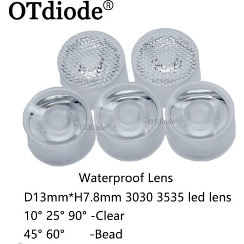 13mm 3535 CREE XPE XPE2 XPG XPG2 XTE Epiled/Semiled 3535 LED Lens waterproof 3030 Chip Diode Clear Bead Surface Integrated lens