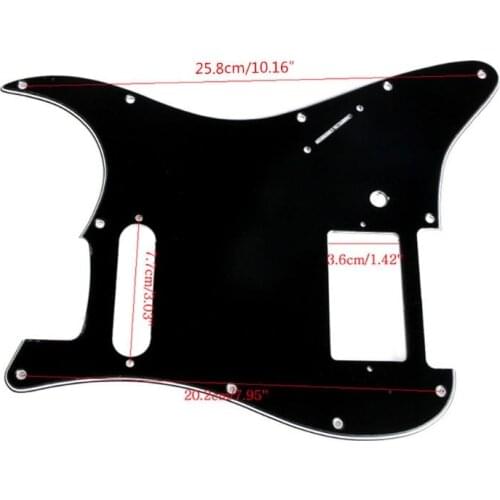 2021 Top 3 Ply Black Guitar Pickguard for fender HS Single Strat Humbucker