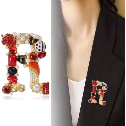 21 New Retro Ethnic Charm Woman Punk Miami Cuban Camouflage Multi-craft Statement Handmade Micro-inlaid Crystal Hip Hop Brooch
