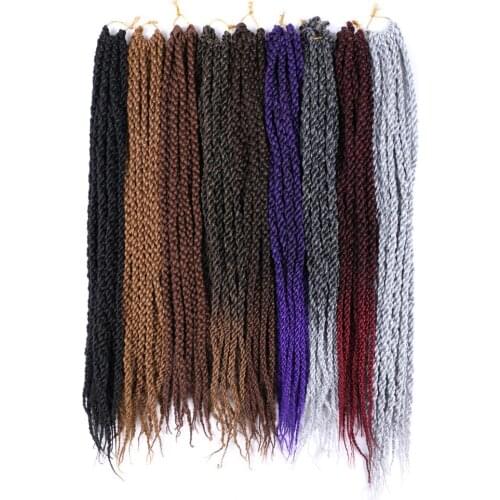 22 inch 3D Cubic Twist Crochet Hair 12 Strands/pack Ombre Synthetic Braids Hair Extension For Black African Women