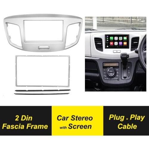 2Din Car Fascia Radio Panel For Suzuki Wagon-R 2012-2017 Audio DVD Android Player Facia Console GPS Navigation Multimedia Stereo