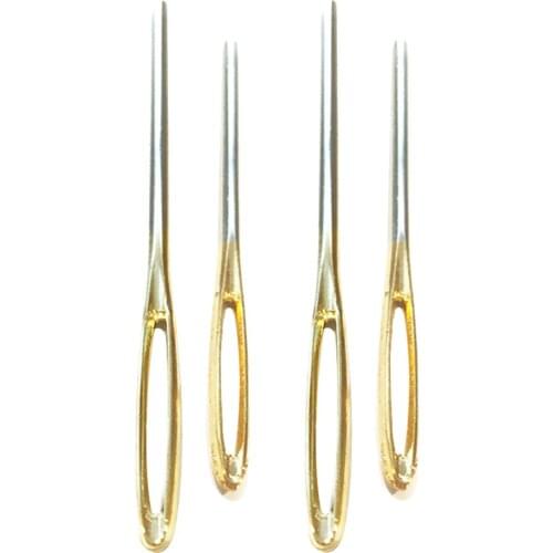 4Pcs Yarn Knitting Needles Large-Eye Blunt Needles Sewing Needles for Cross Stitch Crocheting, Lace, DIY Art Projects