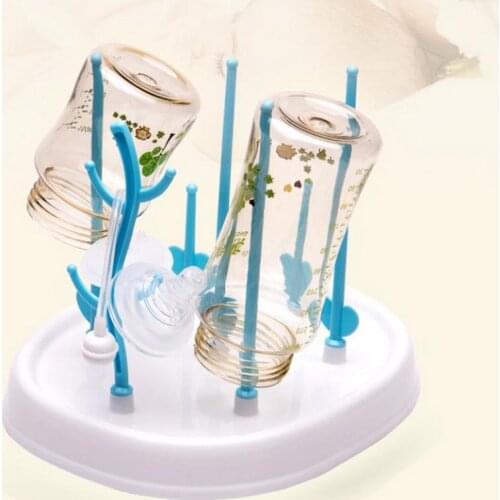 50pcs Baby Bottle Drying Rack Baby Bottle Rack Tree Straight Stlye Cleaning Dryer Drainer