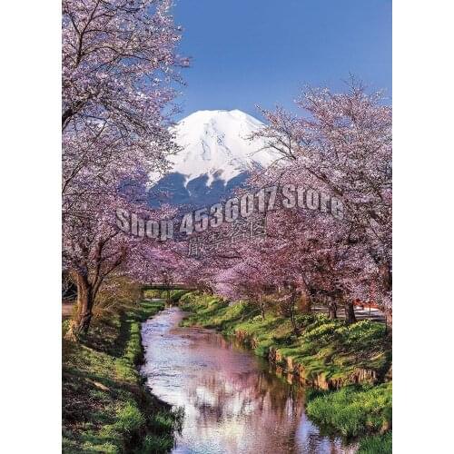 5d Diy Diamond Painting Japanese Spring Mountain Asia Cross Stitch Diamond Embroidery Art Fuji Landscape Full Mosaic Home Decor