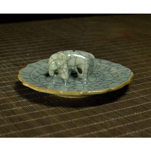 Armand Early Sample Old Factory Pink Green Ge Kiln Special Handicraft Works Auspicious Censer Line Incense Burner Free Shipping