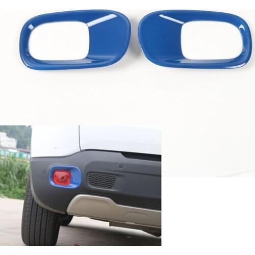 Auto Car Exterior Rear Back Fog Light Lamp Cover Trim Frame Styling Mouldings For Jeep Renegade 2015 2016 Accessories