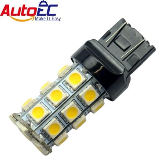 AutoEC 4X Car Reverse Lights T20 7440 7443 W21W W21/5W 27 LED SMD5050 Auto Automobile Lamps DC12V #LD06
