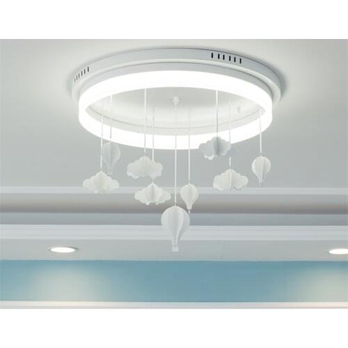 White Cloud Hot Balloon Ceiling Light Nordic Iron Art Lamp Bedroom Childrens Room Study Clothing Store Modern LED Ceiling Lamps