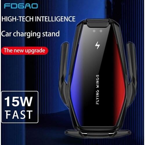 FDGAO 15W Automatic Car Wireless Charger for iPhone 12 11 Pro XS XR Samsung S20 S10 Infrared Sensor Air Vent Phone Mount Holder
