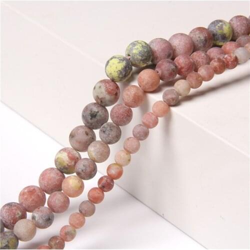 4 6 8 10 12MM Natural Stone Beads Matt Red Plum Mineral Beads Round Beads For Women Bracelet Jewelry Making серьги 2020 тренд