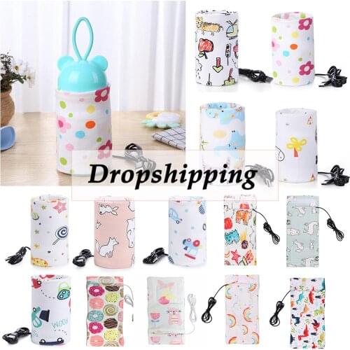 USB Charging Baby Bottle Heated Cover Newborn Baby Bottle Feeding Insulated Bag Portable Infant Milk Feeding Warmer Nursing Care