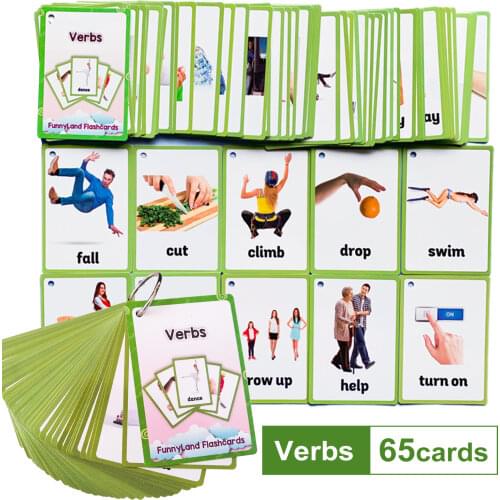 Kids Montessori Educativos Children Fun English Word FlashCards Baby Learning Educational English Card Table Game Puzzle CARDS