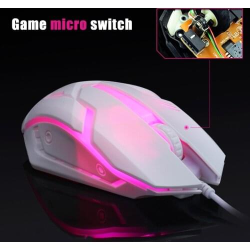 Ergonomic wired gaming mouse button LED USB computer mouse gamer mouse with backlight, suitable for PC laptop