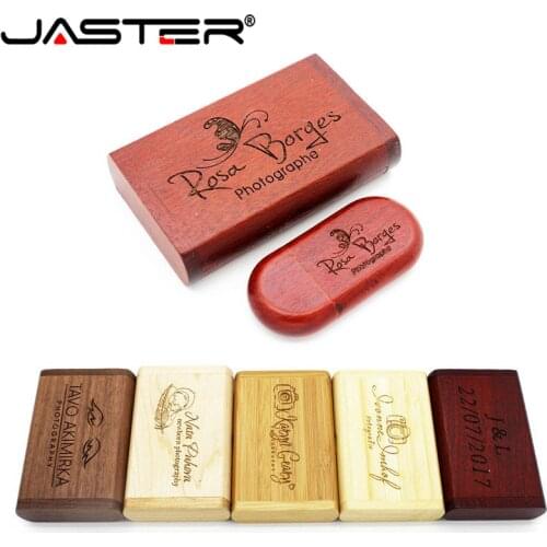 Jaster universal USB2.0 wooden flip box large oval w007 multi color USB drive love USB flash drive small gift 16GB 32GB