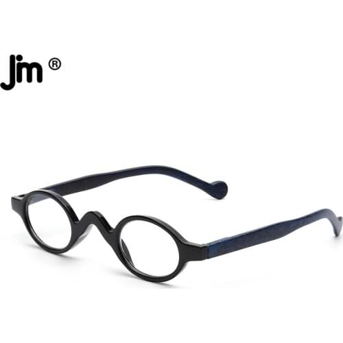 JM Vintage Personality Round Reading Glasses Spring Hinge Women Men Magnifier Presbyopic Diopter