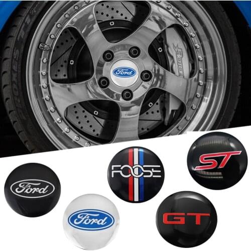 4Pcs 56mm Car Logo Metal Wheel Caps Center Caps Cover Stickers Exterior Accessories For Ford Focus Fiesta Ranger Mondeo Escort