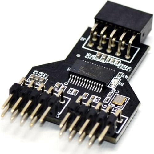 USB2.0 mainboard 9PIN dual 9-pin interface 9 pin dual 9-pin water cooled RGB lamp fan speed measurement dedicated