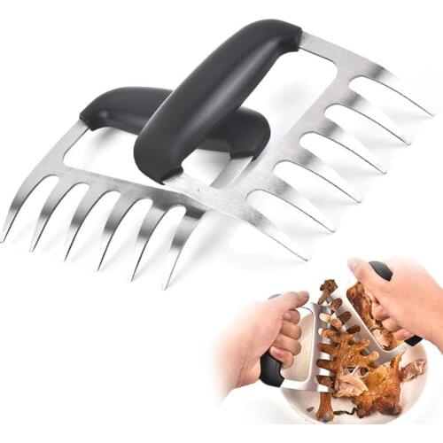 Metal Meat Claws Divider Stainless Steel Meat Forks Bear Claw Meats Separator BBQ Grill Tools Kitchen Gadget