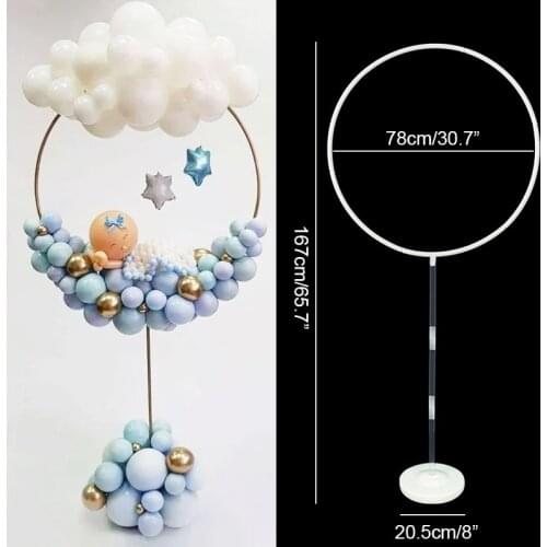 Balloon Arch Round Ring Stand for Wedding Kids Birthday Party Decoration Balloons Hoop Holder Baby Shower Favors Christmas Decor