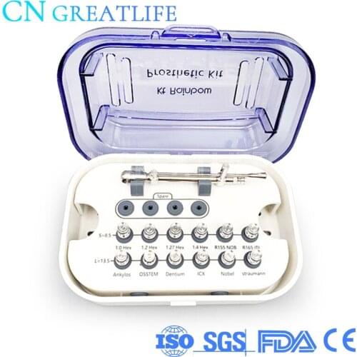 Cheap Whole Set Dentistry Materials Implant Torque Screwdrivers Wrench Repair Tools Instrument Prosthetic Implant Prosthetic Kit