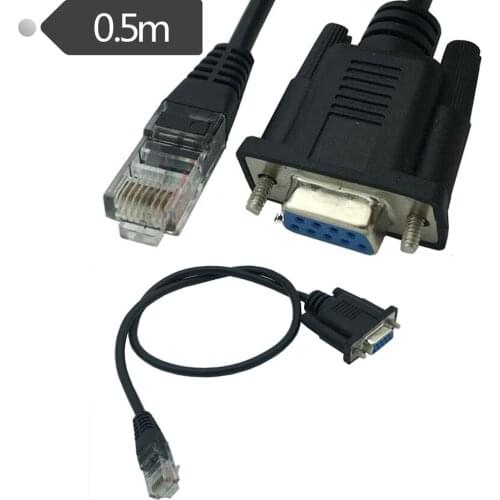 RJ45 to RS232 line COM serial port 9-hole crystal head line db9 serial port to network port line