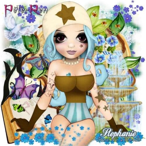 Diy Diamond Painting crystal Cross Stitch gift 5d Square\Round Mosaic Full Embroidery Rhinestone stickers Cartoon girl stephanie