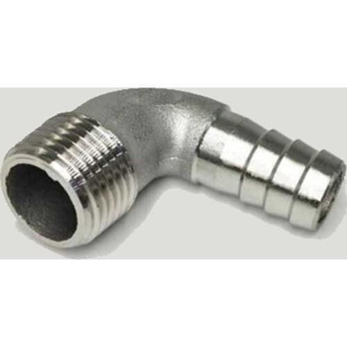 2pcs DN15 thread outer diameter pagoda 90° right angle elbow joint hose 8mm-20mm tower head outer diameter 304 stainless steel