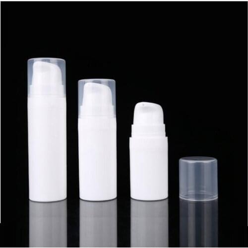 15ML white airless bottle clear lid lotion emulsion serum sample eye essence hyaluronic toner skin care packing