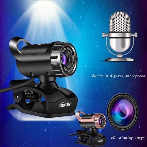 HD Webcam USB 2.0 480P Computer HD Camera A1 360 Degree Mic Clip-On HD Camera High-Quality Camera With Built-In Microphone