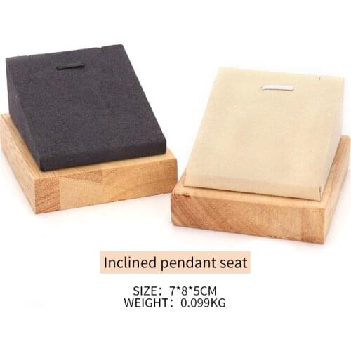 Solid Wood Pendent Jewelry Display Stand For Women Earring Bracelet Ring Storage Showcase Jewellery Organizers Portable 2 Colors