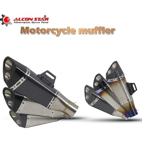 Alconstar- Universal Motorcycle 51mm Slip on Exhaust Muffler Rear Pipe Tailpipe Exhaust for Dit Pit Bike Quad Motocross ATV UTV