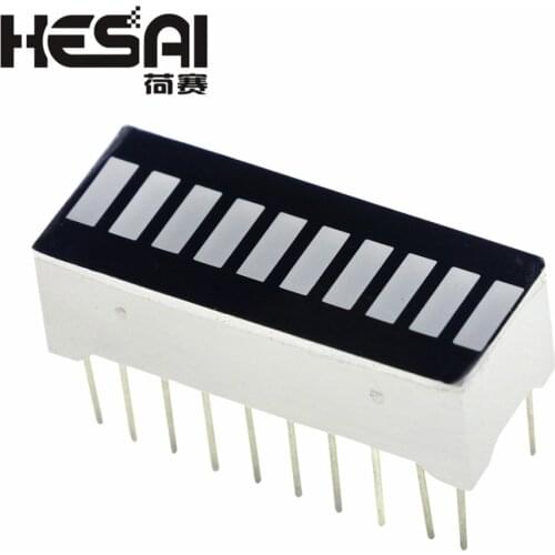 10pcs/lot 10 Segment Digital Red LED Bar Graph Display Ultra Bright