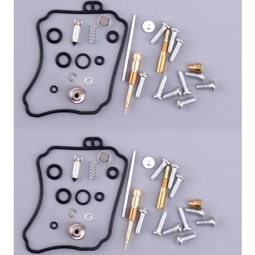 2 Sets Carburetor Gaskets Jets Rebuild Repair Kit Motorcycle Fit for Yamaha XVS65A XVS65 XVS65AT V-Star 650 2002 2003 2004 2005